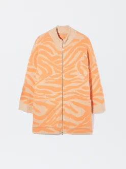 PARFOIS Exclusivo Online - C&aacute;rdigan De Punto Jacquard Naranja Best