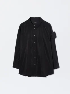 PARFOIS Exclusivo Online - Camisa De Nylon Con Bolso Negro Best