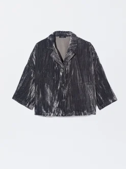 PARFOIS Exclusivo Online - Camisa De Terciopelo Gris Shop