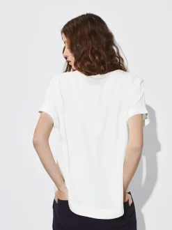 PARFOIS Exclusivo Online - Camiseta Lyocell Blanco Cheap