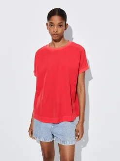 PARFOIS Exclusivo Online - Camiseta Lyocell Rojo Outlet