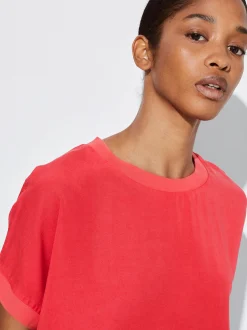 PARFOIS Exclusivo Online - Camiseta Lyocell Rojo Outlet