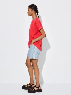 PARFOIS Exclusivo Online - Camiseta Lyocell Rojo Outlet
