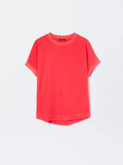 PARFOIS Exclusivo Online - Camiseta Lyocell Rojo Outlet