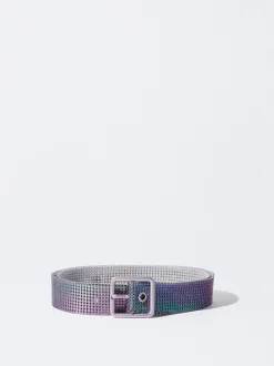 PARFOIS Exclusivo Online - Cintur&oacute;n Mesh Brillo Violeta Clearance