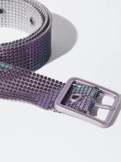 PARFOIS Exclusivo Online - Cintur&oacute;n Mesh Brillo Violeta Clearance