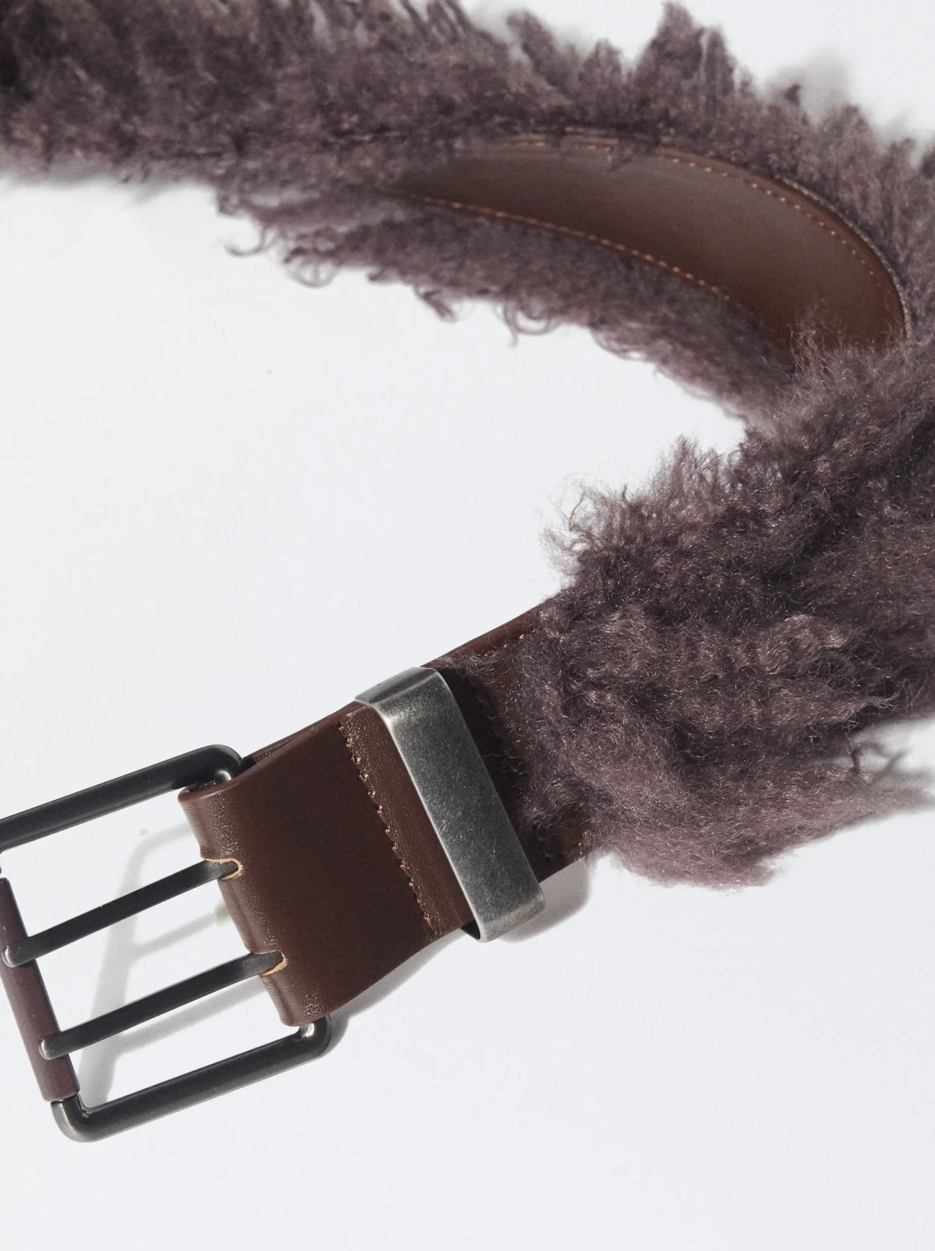 PARFOIS Exclusivo Online - Cinturón Con Pelo Violeta Outlet