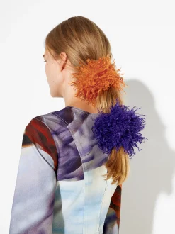 PARFOIS Exclusivo Online - Coletero Fruncido Con Pelo Naranja Clearance