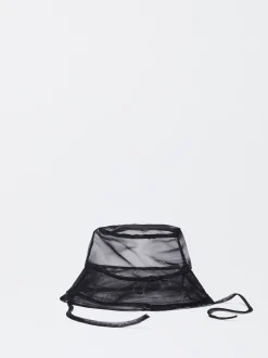 PARFOIS Exclusivo Online - Gorro Bucket Organza Negro Fashion