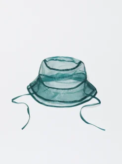 PARFOIS Exclusivo Online - Gorro Bucket Organza Verde Hot