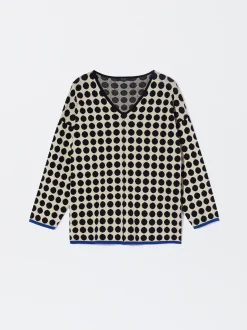 PARFOIS Exclusivo Online - Jersey Jacquard Cuello De Pico Negro Clearance
