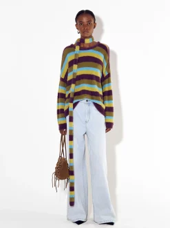 PARFOIS Exclusivo Online - Jersey Efecto Pelo Con Rayas Multicor New