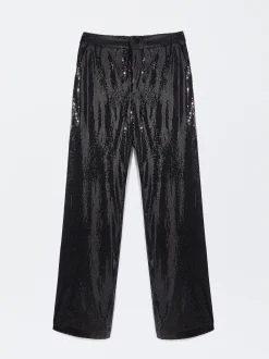 PARFOIS Exclusivo Online - Pantal&oacute;n De Lentejuelas Negro Best Sale