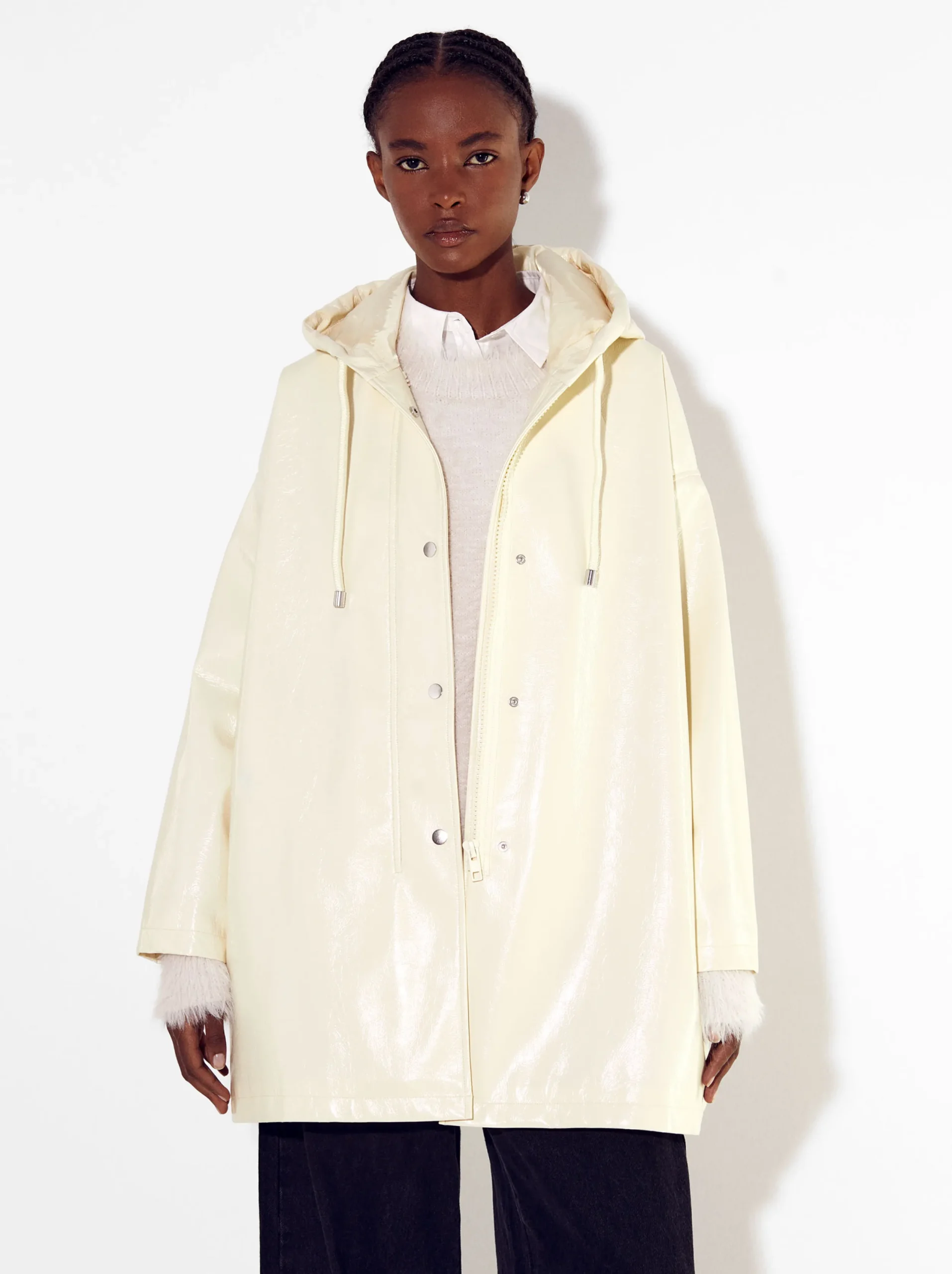 PARFOIS Exclusivo Online - Parka Charol Con Capucha Beige Sale