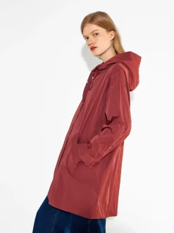 PARFOIS Exclusivo Online - Parka Larga Con Capucha Burdeos Best