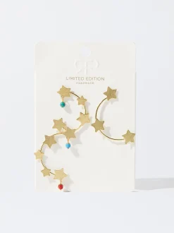 PARFOIS Exclusivo Online - Pendientes Con Estrellas Multicor Cheap
