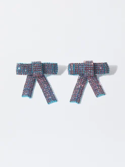 PARFOIS Exclusivo Online - Pendientes Lazo Con Cristales Multicor Cheap