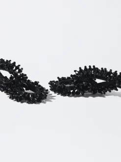 PARFOIS Exclusivo Online - Pendientes Entrelazados Con Cristales Negro Sale