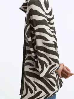 PARFOIS Exclusivo Online - Poncho De Punto Jacquard Multicor Discount