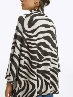 PARFOIS Exclusivo Online - Poncho De Punto Jacquard Multicor Discount