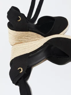 PARFOIS Exclusivo Online - Sandalia Cu&ntilde;a Yute Negro Clearance