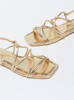 PARFOIS Exclusivo Online - Sandalia Plana Nudos Dorado Online