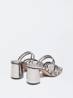 PARFOIS Exclusivo Online - Sandalia Tac&oacute;n Tiras Metalizadas Negro Flash Sale
