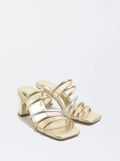 PARFOIS Exclusivo Online - Sandalia Tac&oacute;n Tiras Metalizadas Multicor Online