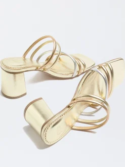 PARFOIS Exclusivo Online - Sandalia Tac&oacute;n Tiras Metalizadas Multicor Online