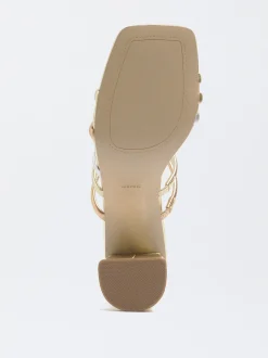 PARFOIS Exclusivo Online - Sandalia Tac&oacute;n Tiras Metalizadas Multicor Online