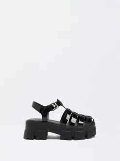 PARFOIS Exclusivo Online - Sandalia Cangrejera Plataforma Negro Flash Sale
