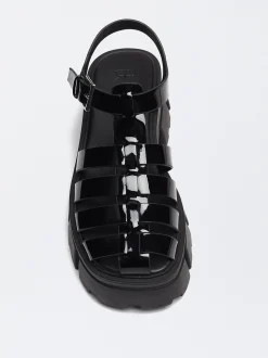 PARFOIS Exclusivo Online - Sandalia Cangrejera Plataforma Negro Flash Sale