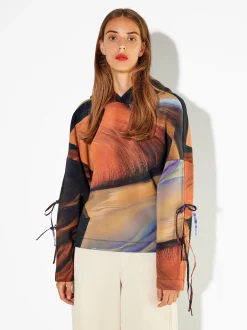 PARFOIS Exclusivo Online - Sudadera Estampada Con Lazos Multicor Best Sale
