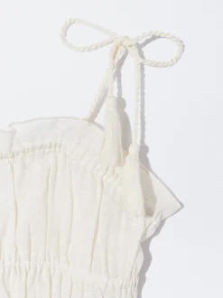 PARFOIS Exclusivo Online - Top Corto Fruncido Blanco Cheap