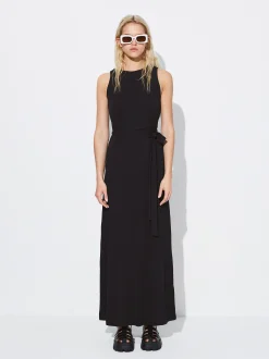PARFOIS Exclusivo Online - Vestido Largo Cintur&oacute;n Con Lazada Negro Best