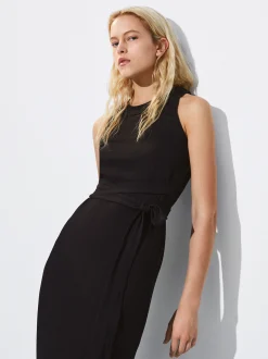 PARFOIS Exclusivo Online - Vestido Largo Cintur&oacute;n Con Lazada Negro Best