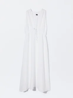 PARFOIS Exclusivo Online - Vestido Lino Blanco Cheap