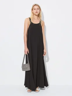 PARFOIS Exclusivo Online - Vestido Largo De Tirantes Negro Best Sale