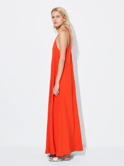 PARFOIS Exclusivo Online - Vestido Largo De Tirantes Naranja Hot