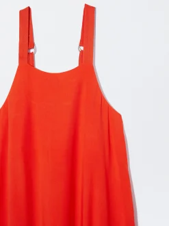 PARFOIS Exclusivo Online - Vestido Largo De Tirantes Naranja Hot