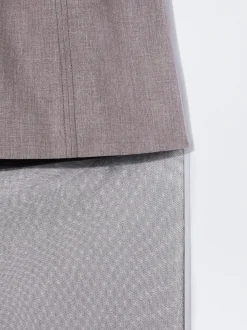 PARFOIS Falda Con Contraste En Tul Gris Fashion