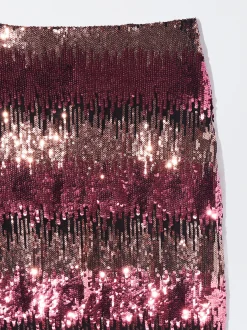 PARFOIS Falda Con Lentejuelas Multicor Cheap