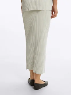 PARFOIS Falda De Punto Canalada Gris Discount