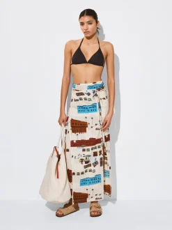 PARFOIS Falda Larga Estampada Multicor Clearance