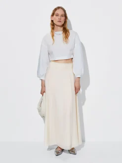 PARFOIS Falda Larga Lyocell Crudo Best Sale