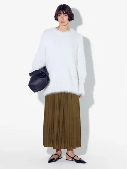 PARFOIS Falda Larga Plisada Amarillo Store