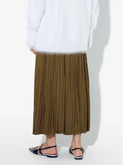 PARFOIS Falda Larga Plisada Amarillo Store