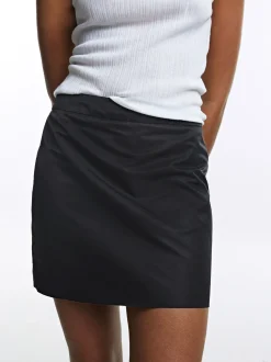 PARFOIS Falda Mini Básica Negro Discount
