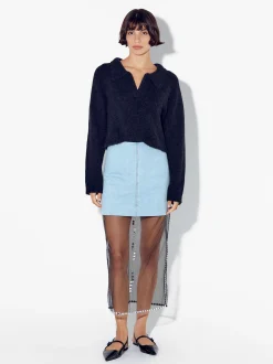 PARFOIS Falda Vaquera Con Tul Azul Discount