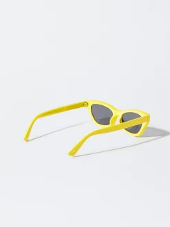 PARFOIS Gafas De Sol Cat Eye Amarillo New